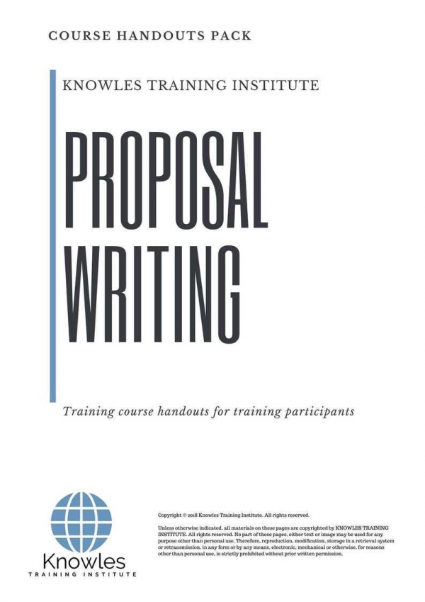 Proposal Writing Course TaiwanProposal Writing Training